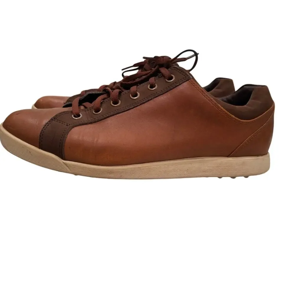 FootJoy FJ Contour Casual 54212 Men’s 9M Tan Brown Leather Spikeless Golf Shoes